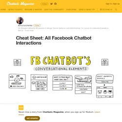Cheat Sheet: All Facebook Chatbot Interactions – Chatbots Magazine