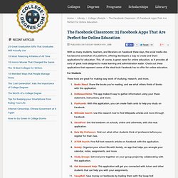 The Facebook Classroom: 25 Facebook Apps That Are Perfect for Online Education