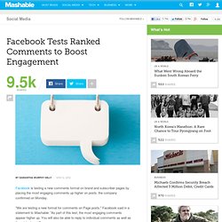 Facebook Tests Ranked Comments to Boost Engagement