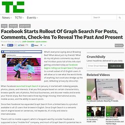 Facebook Starts Rollout Of Graph Search For Posts, Comments, Check-Ins To Reveal The Past And Present