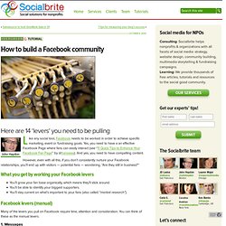 How to build a Facebook community