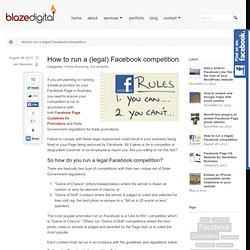 How to run a (legal) Facebook competition