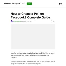 How to Create a Poll on Facebook? Complete Guide