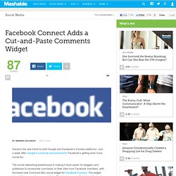 Facebook Connect Adds a Cut-and-Paste Comments Widget