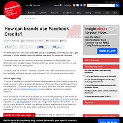 How can brands use Facebook Credits?