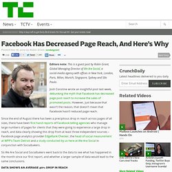 Facebook Has Decreased Page Reach, And Here’s Why