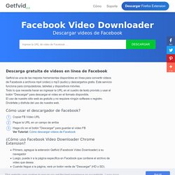 Facebook Video Downloader - Descargar videos de Facebook