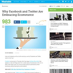 Why Facebook and Twitter Are Embracing Ecommerce