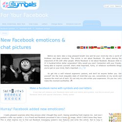 New Facebook emoticons & chat pictures (smiley & image codes)