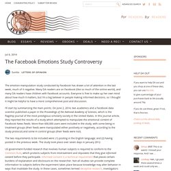 The Facebook Emotions Study Controversy