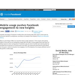 Mobile usage pushes Facebook engagement to new heights