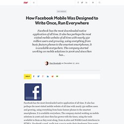 How Facebook Mobile Was Designed to Write Once, Run Everywhere