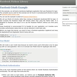 Facebook OAuth Example — Facebook Python Library