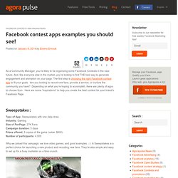 Facebook contest apps examples you should see! - Agorapulse