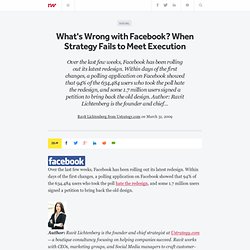What's Wrong with Facebook? When Strategy Fails to Meet Execution
