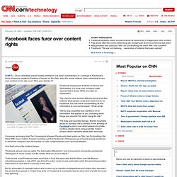 Facebook faces furor over content rights