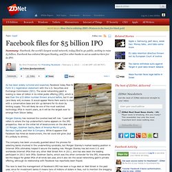 Facebook files for $5 billion IPO
