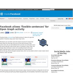 Facebook allows ‘flexible sentences’ for Open Graph activity