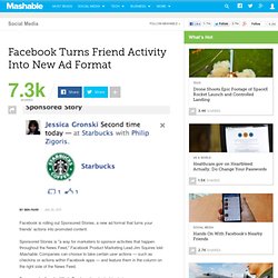 Facebook Turns Friend Activity Into New Ad Format
