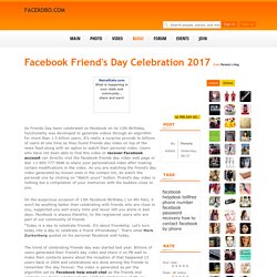 How to join Facebook Friend's Day Celebration 2017?