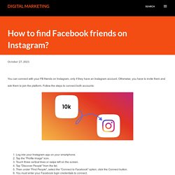 How to find Facebook friends on Instagram?