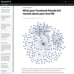 What your Facebook friends list reveals about your love life