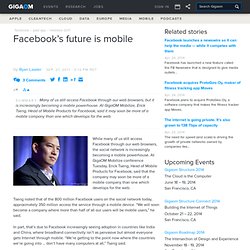 Facebook’s future is mobile