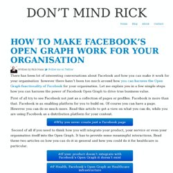 How to Make Facebook’s Open Graph work for your organisation