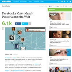 Facebook's Open Graph Personalizes the Web