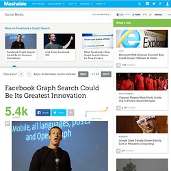 Facebook Graph Search Could Be Its Greatest Innovation