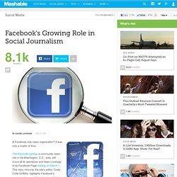 Facebook's Growing Role in Social Journalism