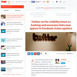 Facebook Showing Status Update Links to Hashtags and Twitter Usernames