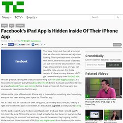 Facebook’s iPad App Is Hidden Inside Of Their iPhone App