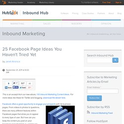 25 Great Facebook Page Content Ideas