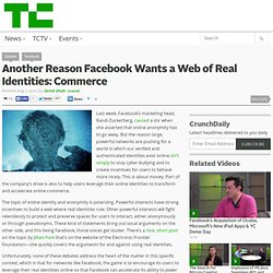 Another Reason Facebook Wants a Web of Real Identities: Commerce