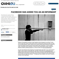Facebook Has Added You As An Informant