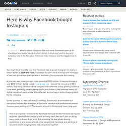 Here is why Facebook bought Instagram