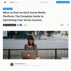 What to Post on Each Social Media Platform: The Complete Guide to Optimizing Your Social Content – Social