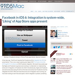 Facebook in iOS 6: Integration is system-wide, ‘Liking’ of App Store apps present