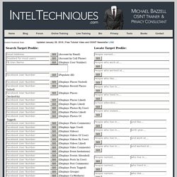 Facebook Search Tool by IntelTechniques.com