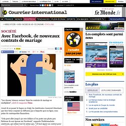 Avec Facebook, de nouveaux contrats de mariage