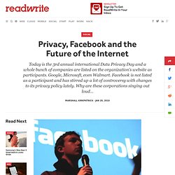 Privacy, Facebook and the Future of the Internet