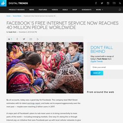 Facebook’s Internet.org Now Reaches 40M People Worldwide