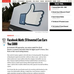 Facebook Math: $1 Invested Can Earn You $800