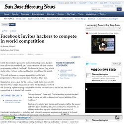 Facebook invites hackers to compete in world competition