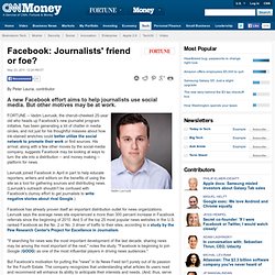 Facebook: Journalists' friend or foe?
