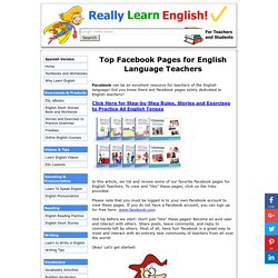 Top Facebook Pages for English Language Teachers