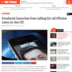 Facebook launches free calling for all iPhone users in the US