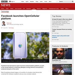 Facebook launches OpenCellular platform