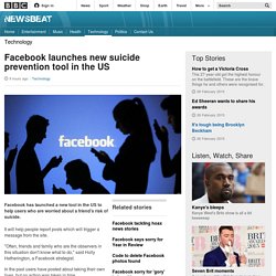 Facebook launches new suicide prevention tool in the US - BBC Newsbeat
